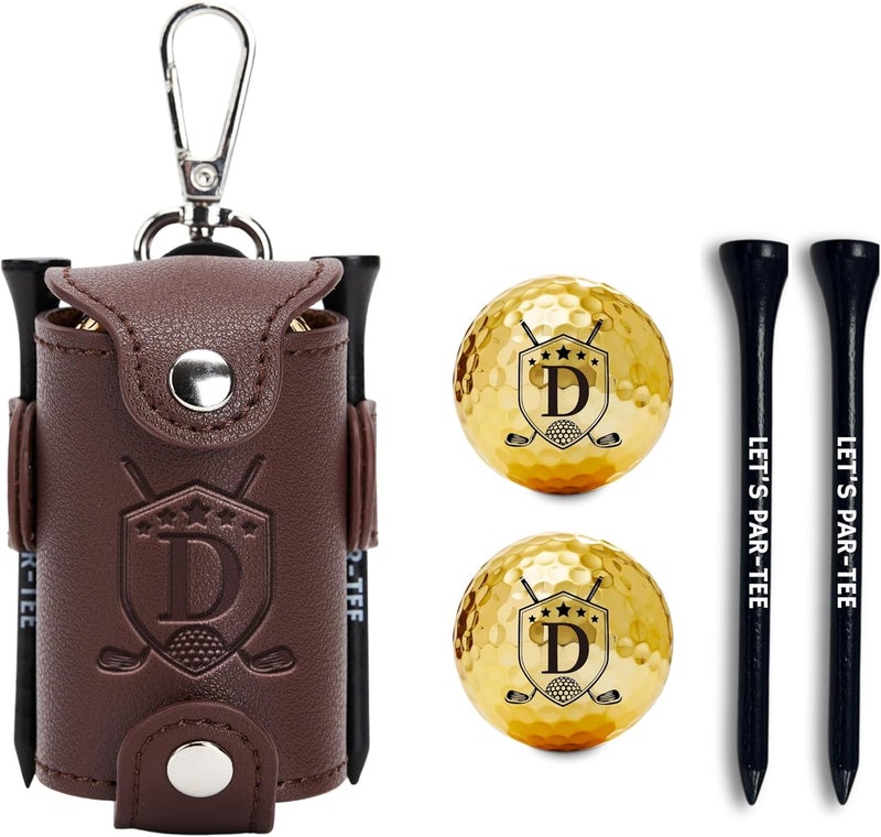 CybGene Golf Gifts for Men Ball & Tee Holder with 2 Balls and 2 Tees - Golf Accessories for Men/Women - Image 1